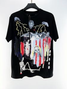 2023 Hommes t-shirts Hommes Designer Chemise décontractée Homme Vêtements À manches courtes Été Paradis du diable hawaïen Zombie suceur de sang imprimé Vêtements pour hommes