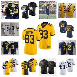 Maillot de football Michigan Wolverines 72 Tristan Bounds 88 Matthew Hibner 78 Kenneth Grant 4 Jayden Denegal 12 Semaj Morgan 3 Moore 10 Alex Orji 83 Zack Marshall