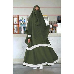 2023 ropa islámica modesta Kaftan crepé gasa satén Hijab Jilbab Khimar Dubai mujeres Maxi largo Abaya vestido musulmán
