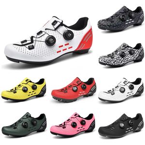 2023 zapatos de bloqueo de ciclismo de montaña hombres negro rojo blanco verde amarillo rosa entrenadores para hombre zapatillas deportivas al aire libre