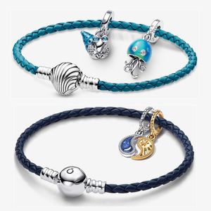 2023 nouveaux bracelets de charme de designer en argent sterling 925 brillent dans le noir ermite crabe et bracelet de méduse changeant de couleur ensemble bricolage fit Pandora bijoux pour femmes