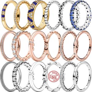 2023 New 925 Sterling Silver, Rose Gold, Silver Gold Gold Three -color Pandora Ring Bijoux pour femmes Accessoires de mode Fret en gros gratuit