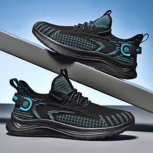 ¡Novedad de 2023! Zapatillas de deporte para hombre, zapatos transpirables de tela elástica, zapatillas deportivas ligeras cómodas para correr para hombre, soporte Dropshipping