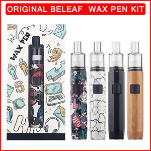 2023 New Beleaf Wax Pen Kit E Cigarette kits Vape Variable Voltage 500mah Battery 5 Colors Preheat Batteries For Oil Wax