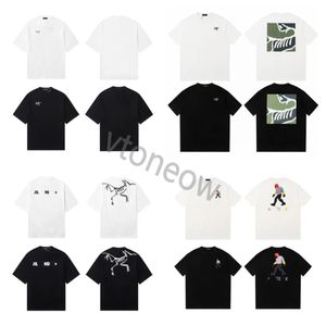 2023 New Classic T-shirt simple lettre logo lâche à manches courtes blanc noir vert oiseau T-shirt