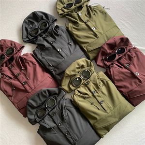 2023 New Cp Men Shell Pullover Goggle Jacket Casual Otoño e Invierno Coat Company High Street Fashion Hoody Black