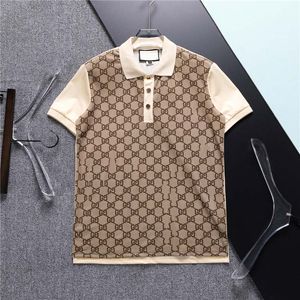 2023 Nueva ropa de marca para hombre caliente Diseñador de lujo Camisas polo Polo casual para hombre Moda Serpiente Abeja Estampado bordado Camiseta High Street Polos para hombre