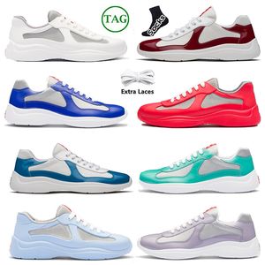 2023 nouveaux hommes amérique coupe baskets designer en cuir verni chaussures hommes chaussures maille nylon coureur formateurs vert jaune extérieur décontracté blanc noir violet chaussures