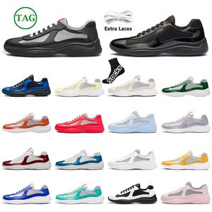 2023 nuevos zapatos casuales para hombre Americas Cup low top charol zapatillas de deporte de malla Runner Men designer Shoes Fabric Technical Comfort Outdoor blanco amarillo Trainers