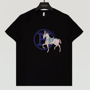 2023 Nieuwe Heren Dames Designer T-shirts Hot Diamond Horse Mode Man T-shirt Top Kwaliteit Katoen Casual Tees Korte Mouwen luxe Hip Hop Streetwear T-shirts