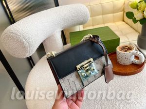 2023 nuevos bolsos de hombro cadena de lujo clásica moda 2021 plaid flor marca billetera damas vintage bolso de cuero marrón diseñador 103582 g candado