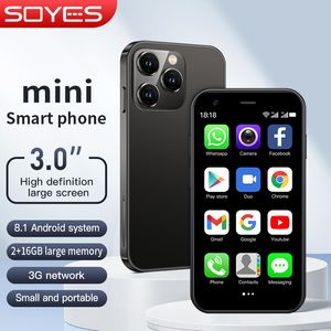 2023 New Soyes XS15 Mi Phone SmartPhone 2GB+16GB Android 8.1 3.0'' Dual SIM Standby 3G Mobile Phone Wifi GPS Play Store 2GB 16GB Mini Cell Phone