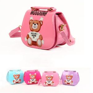 2023 Kids Designer Handbags, Mini Print Purses, PU Messenger Bags with Gold Chain for Girls