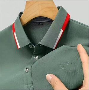 2023 nueva marca de verano camisa Polo bordada para hombres de alta calidad de manga corta transpirable superior de negocios Casual Polo