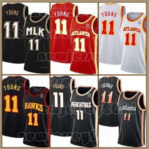 2023 Nuevo Trae Young Dejounte Murray Camisetas de baloncesto Retro Spud Webb Vince Carter Tracy McGrady Mens City Atlantas Hawk Púrpura Negro Rojo Camisa 15 11 1 5