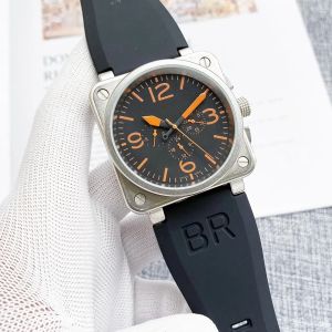 2023 nuevos relojes de pulsera para hombre reloj mecánico automático con campana cuero marrón negro caucho ross relojes de pulsera regalo A002