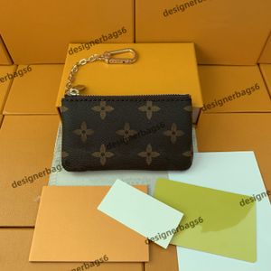 2023 Nuevo monedero con cremallera Diseñador de lujo Mujeres y hombres Cartera Señora Carteras cortas Monederos Titular de la tarjeta colorida Mujeres Titulares de tarjetas de bolsillo con cerrojo Bolsa para llaves con caja 5 colores