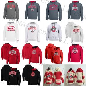 2023 Jerseys de sudadera de hockey de la Universidad de Buckeyes de Ohio 15 Elliott 97 Bosa 12 C. Jones 16 Barrett 1 B. Sweins de sudaderas por capucha