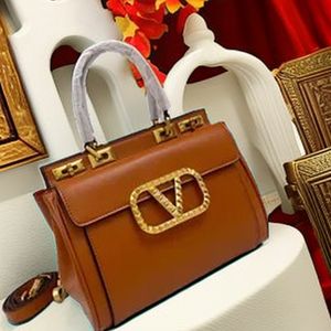 2023 Plus List Boutique Sac Femme Nouveau Jaune 100% Cuir Véritable Multicouche Double Poignée Simple Épaule Bandoulière Sac À Main De Luxe Et Noble Marque Apparence