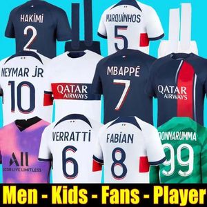 2023 pSGs camisetas de fútbol MBAPPE kits de fútbol para niños Sudadera 23 24 nuevos PSGs hombres niños traje de fútbol HAKIMI MARQUINHOS VERRATTI maillot foot psgS chandal futbol top