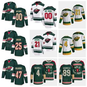 2023 Reverse Retro Minnesota Hockey Wilds 12 Matt Boldy Jerseys Jon Merrill Brandon Duhaime Liam Ohgren Danila Yurov Alex Goligoski Frederic 2603