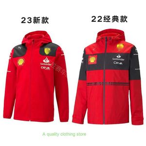 Veste de course Sprint F1 pour hommes, vêtements personnalisés, Kits d'équipe Leclerc automne/hiver 2023