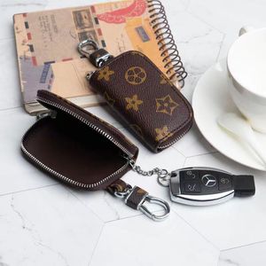 2023 TOP Designer men Universal Car Key bags Case unisex Male Genuine Leather Key's Holder Mujeres Zipper Smart Keychain Cases Cars Keys Pouch Bag Wallets