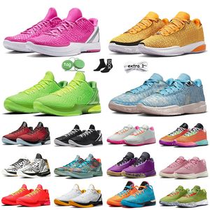 2023 zapatos de baloncesto de calidad superior Mamba 6s All Star Gold Red Pink Del Sol Big Stage Undefeated x What If Sneakers Laser Blue Orange Promise Young Heris OG Trainers
