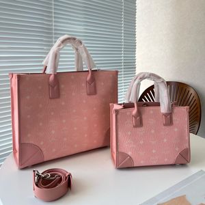2023 Top Quality Cowhide Pink Large Capacity Women's Shopping Bag High Quality Cute Personalized Young Girl Exclusive Handbag Trendy Vanguard Fashion Casual Design