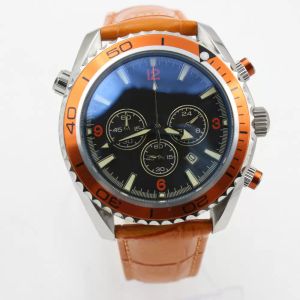 2023 U1 Top Grade AAA Big Discount Montre de sport Chronographe Montre limitée Lunette orange Cadran noir Quartz Montre-bracelet de plongée professionnelle Boucle déployante Montres pour hommes