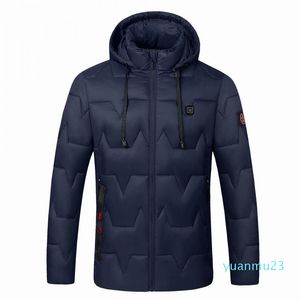 2023 USB Cagoule électrique Veste chauffée Men de l'extérieur manches longues hiver