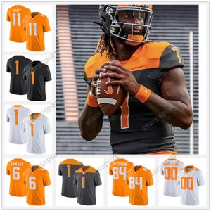 2023 Vols Tennessee Volunteers 6 Alvin Kamara 7 Joe Milton III Maillots de football S-4XLCondredge Holloway 5 Hooker 11 Hyatt 16 Manning N'importe quel numéro de nom Hommes Femmes Jeunes