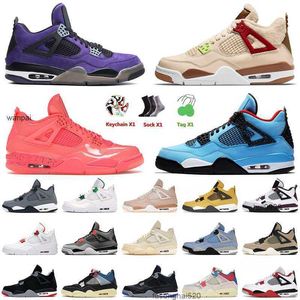 2023 Vente en gros Arrivée Basketball Chaussures 4 4s IV Hommes Jumpman Sneakers Cactus Jack Voile Feu Rouge Noir Chat Taupe Haze Formateurs Sport Taille 13 JERDON