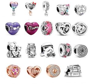 2023 femmes en argent sterling Pandora Charm Happy Mother's Day Birthday Hot Air Balloon Spread Love Beads