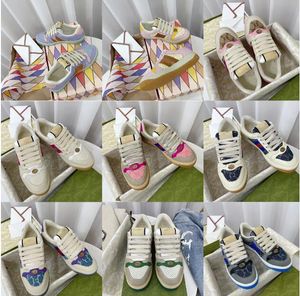 2023Brand designer casual chaussures femmes cristal femmes Screener baskets rayé mode rétro sale baskets en cuir