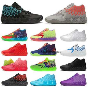 2023MB.01 shoesOG Chaussures à roulettes Marque Remise Lamelo Ball Chaussure MB 01 Rick Et Morty Hommes Chaussures De Basketball Queen City Rock Ridge Rouge Buzz Violet Blanc Argent