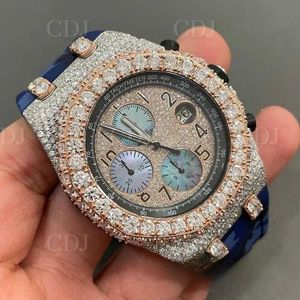 2023NJ5N Demi Glacé Personnalisé Diamant De Luxe Hommes Montre À La Main Fine Bijoux Fabricant Laboratoire Cultivé Diamant Montre Hip Hop Jewelry8BKK