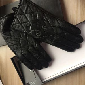 2023ss guantes de cuero de invierno para mujer, piel de oveja con pantalla táctil de felpa para ciclismo, guantes con punta de dedo de piel de oveja con aislamiento cálido