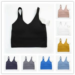 2023Yoga outfit lu-20 U Tipo Back Align Tank Tops Ropa de gimnasia Mujeres Casual Running Nude Tight Sports Bra Fitness Beautiful Underwe222A