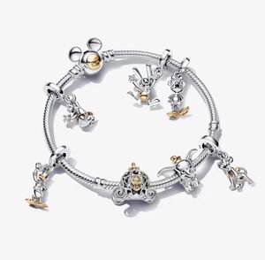 2024 100 aniversario pulsera de ratón Disnes pato cerdo elefante encanto colgante DIY ajuste Pandoras diseñador pulsera collar para mujeres diseñador joyería regalo al por mayor