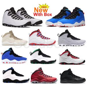 2024 10s Basketball Chaussures Chicago Flag 10 Drake Noir Huarache Light Light Smoke Grey Red Camo Westbrook Class Seattle Supersonics SoleFly 10th Anniversary Steel
