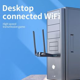 2024 1800 Mbps WiFi 6 Adaptateur USB 3.0 802.11ax 2.4g / 5GHz Wiless WiFi6 Dongle Network Card RTL8832AU Prise en charge de la victoire 10/11 pour PC pour PC