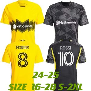 2024 2025 Columbus Crew Soccer Jersey Kid Kit Man Football Shirt Primary Yellow Away Black Velocity Cucho Rossi Matan Morris Yeboah Nagbe Men's (taille 16-28 S-XXL)