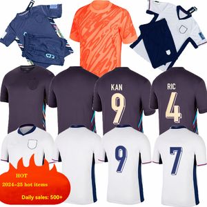 2024 2025 Angleterre Euro Cup Soccer Jerseys Grealish Kane Rashford Mount Sterling Bellingham Saka Trippier 24 25 Équipe nationale Home White Away Men Kid Kit Women