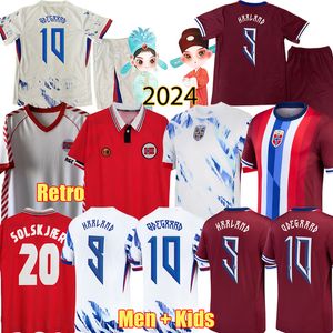 2024 2025 Jerseys de fútbol de Noruega Souvenir Haaland Nusa Bobb Thorsby 24 25 Home Away Vetlesen Strand Larsen Berge Ajer Football Shirt Kits Kit 214