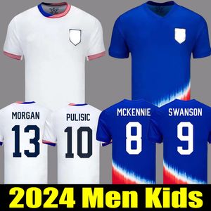 2024 2025 PULISIC Jerseys de fútbol AARONSON DEST WEAH ACOSTA McKENNIE 24 25 FERREIRA REYNA MORGAN USAS Camiseta de fútbol RAPINOE camiseta de fútbol hombres mujeres niños kit conjuntos