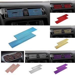 2024 20 unids/lote 20Cm salida Universal de aire acondicionado de coche decorativa en forma de U moldura de Pvc tiras decorativas accesorios de estilo de coche