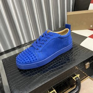 Version 2024-2top de Blue. Chaussures de sport Aliveurs de cuir Global Chaussures de planche décontractées chaussures de semelle rouge