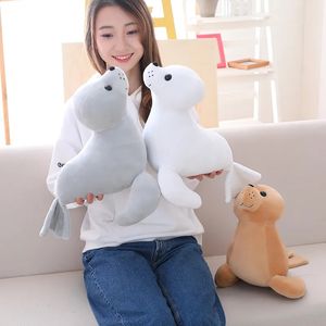 2024 35cm lindo peluche león marino juguete de peluche almohada suave Kawaii dibujos animados Animal foca juguete muñeca para niños encantador regalo para niños