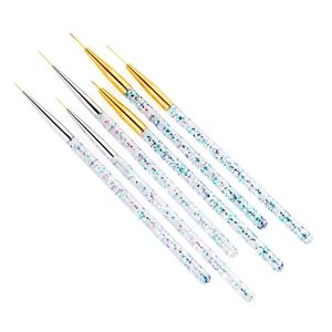 2024 3PCS Acrylique French Stripe Nail Art Douner Brush Set 3D TIPS MANICURE Ultra-Thin Line Drawing stylo UV Gel Brushes Tools Painting Tools- for 3D Tips Manucure Ultra-Thin